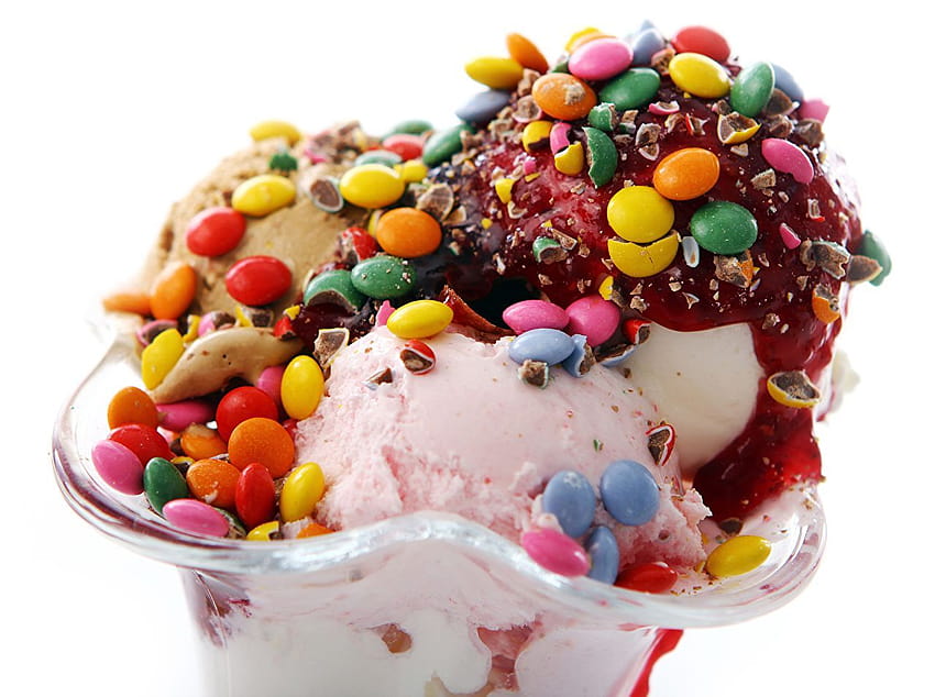 Сладолед с бонбони, сладолед HD тапет