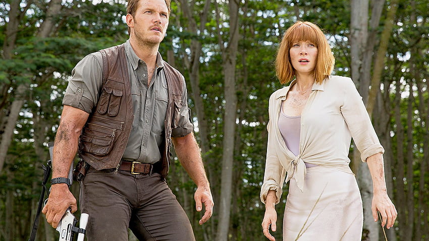 Jurassic World Review: Flick Is de Chris Pratt, personnages du monde jurassique Fond d'écran HD