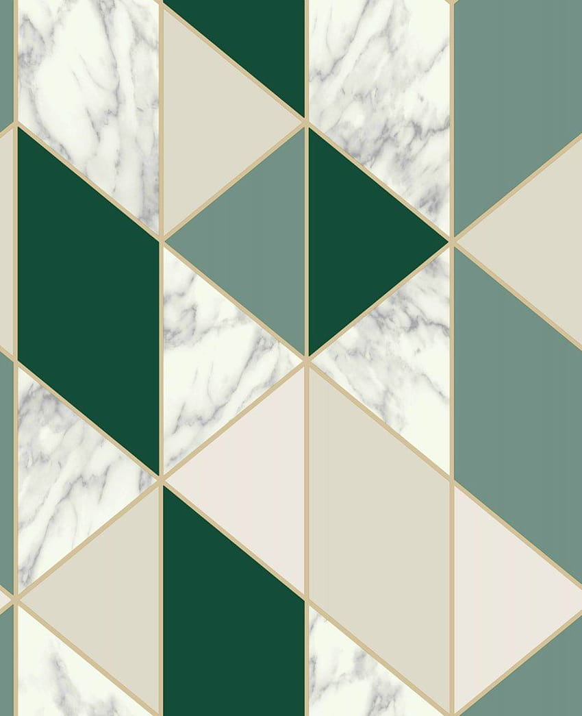 Marmor Geo Dunkelgrün, grüner Marmor HD-Handy-Hintergrundbild