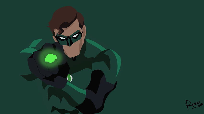 Minimalist Green Lantern, green lantern silhouette HD wallpaper