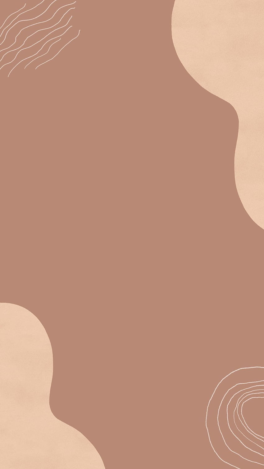 Aesthetic Pastel Minimalist Brown, cute brown HD phone wallpaper