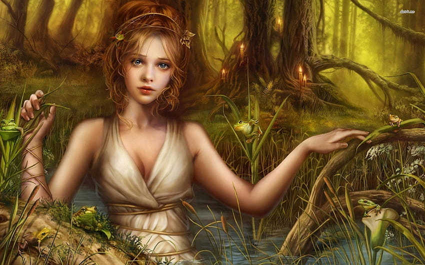 Forest nymph HD wallpaper