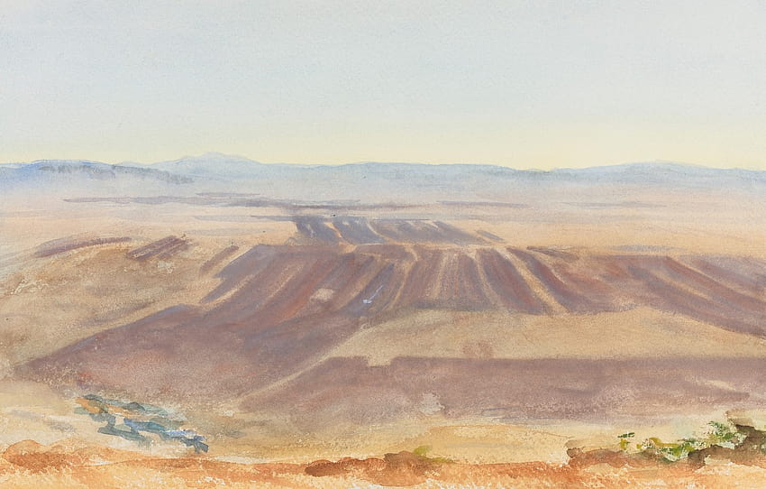 пейзаж, Джон Сингър Сарджънт, John Singer Sargent, The Plains Of Nazareth , раздел живопись HD тапет