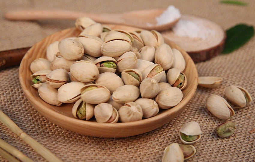 Nuts, Dish, Tablecloth, Pistachio , section еда HD wallpaper
