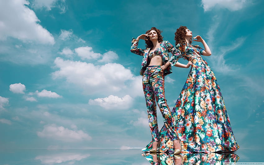 Summer, Floral Prints Clothing, Models, Sky Ultra, summer prints HD wallpaper