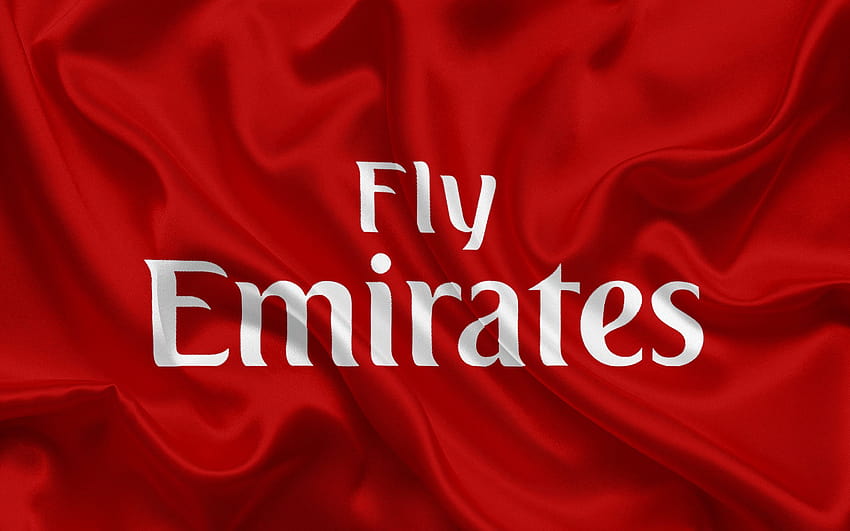 Emirates, авиокомпания, емблема, лого на Emirates, fly emirates HD тапет