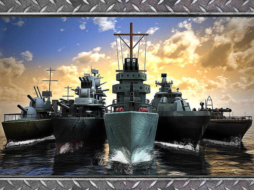 Modern Warship Combat 3D para Android, buques de guerra modernos fondo de pantalla