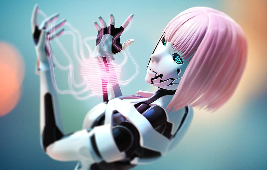 Robot Girl, robot women HD wallpaper