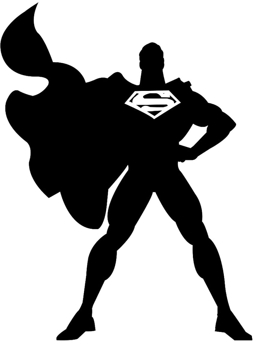 Superman Silhouette Svg, superhero poses silhouette HD phone wallpaper
