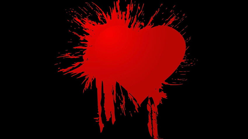 Mood blood heart love gothic emo, bleeding heart HD wallpaper