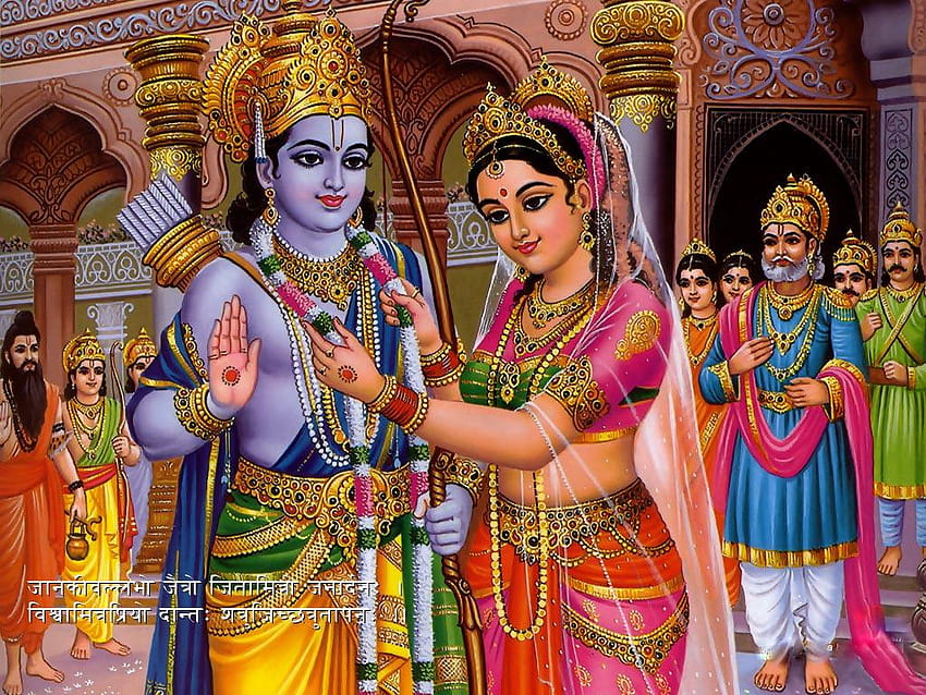 Lord Ram Ve Sita Evliliği, ram sita HD duvar kağıdı