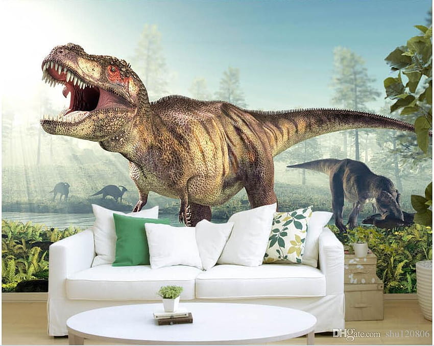 3d Room Custom Mural Cool Ancient Dinosaur TV Backgrounds Wall Home Decor 3d Wall Murals For Walls 3 D Animated Animation From Shu120806, $12.82 HD wallpaper