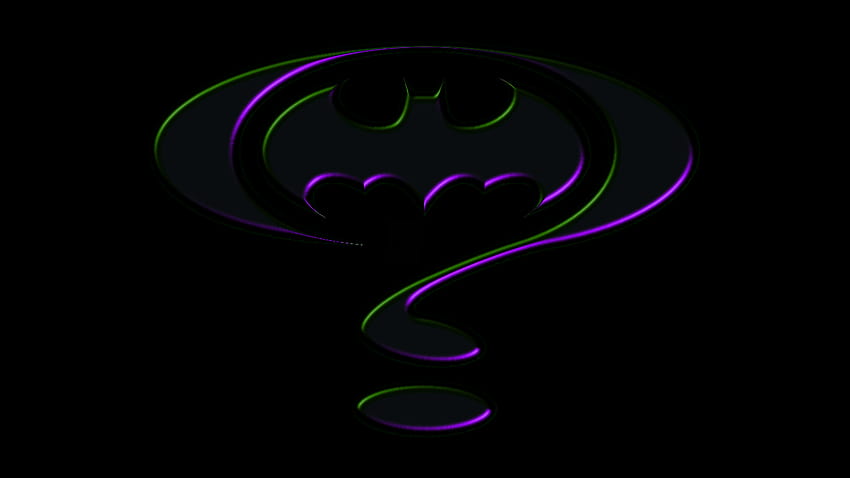 Batman Forever Symbol WP by MorganRLewis [1366x768], 모바일 및 태블릿, 배트맨 포에버 리들러 HD 월페이퍼