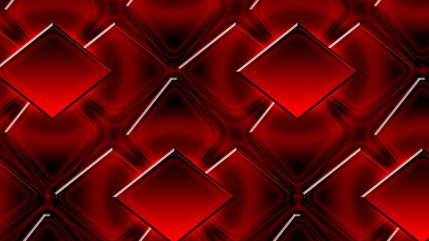 Padrão de diamante vermelho, vermelho 3d papel de parede HD