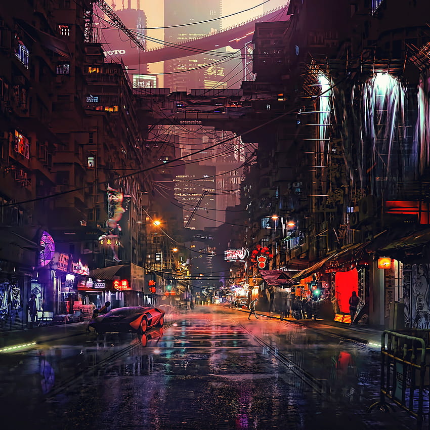 City Lights , Car Video Game Background, Night, Futuristic City • For ...