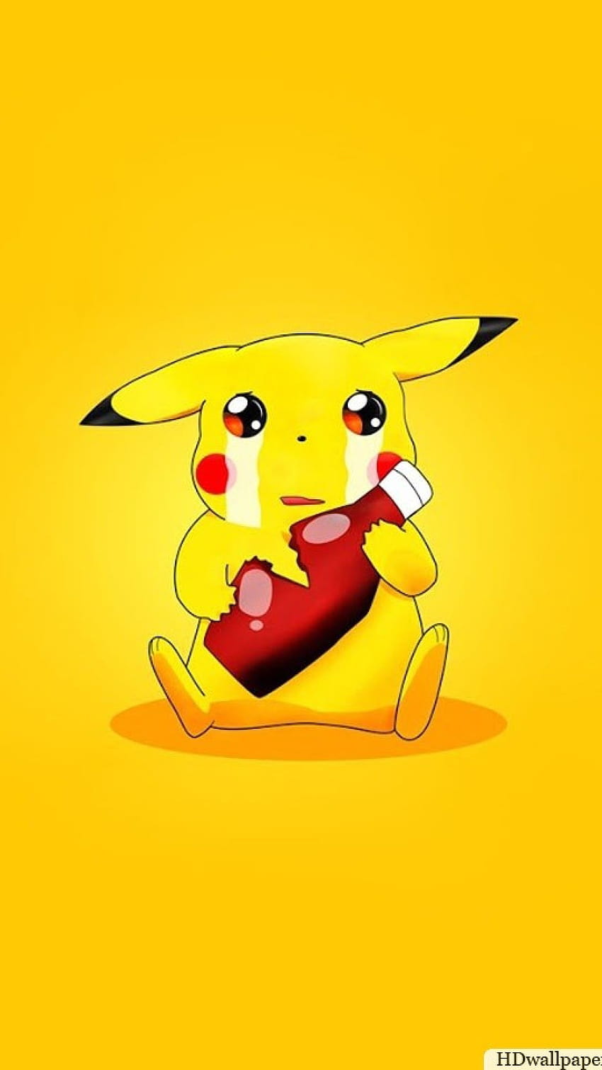 Cute Pikachu, pikachu eating HD phone wallpaper