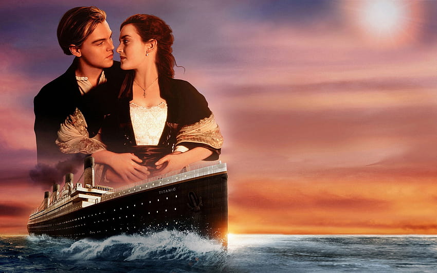 Titanic , couple in love, Leonardo DiCaprio, Kate Winslet, Sunset • For You For & Mobile, titanic love HD wallpaper