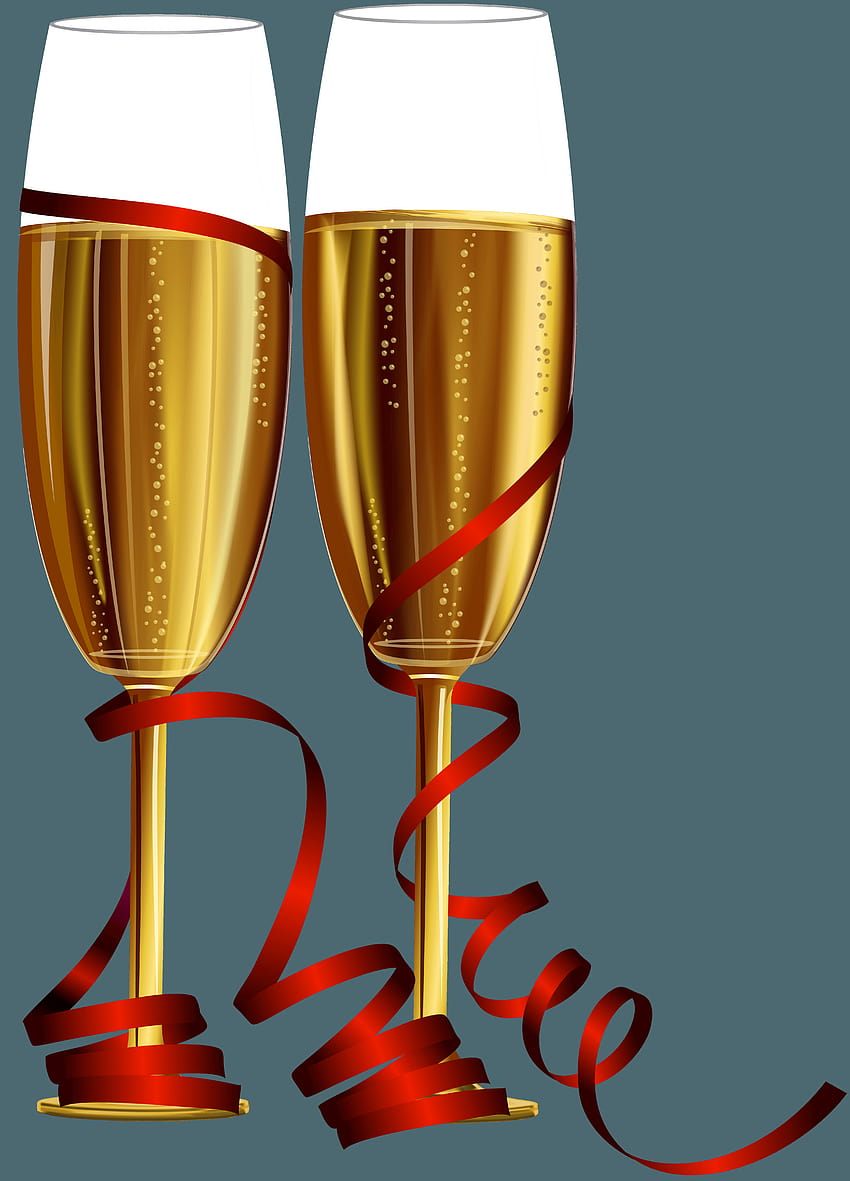 New Year Champagne Glasses PNG Clip Art, happy new year champagne glasses HD phone wallpaper