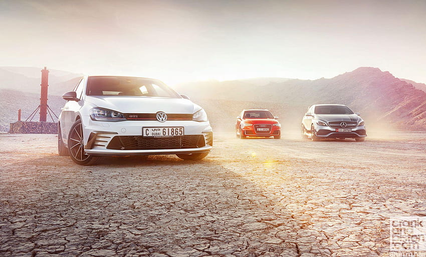 VW GTI vs Audi RS3 vs Mercedes, mercedes amg a45 HD wallpaper