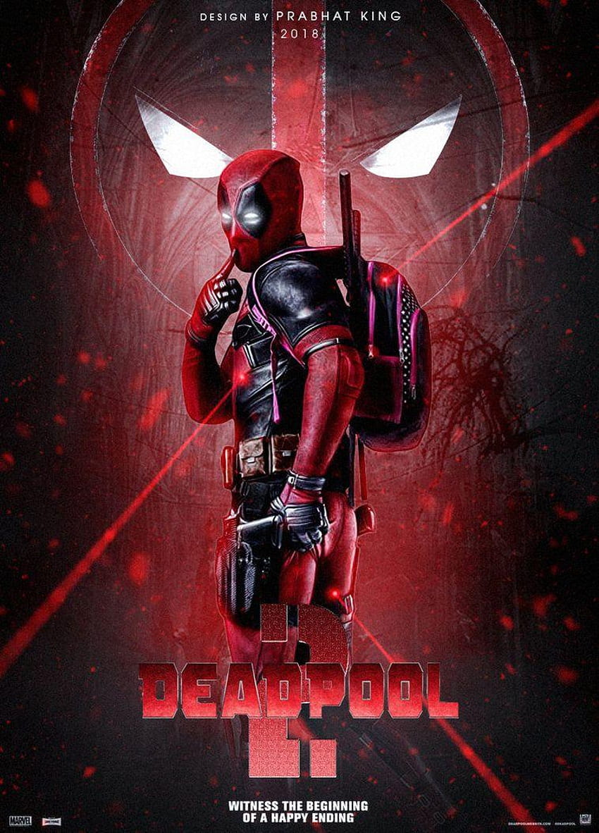 Plakat filmowy Deadpool 2 autorstwa PrabhatKing01, akcja Deadpool 2 Tapeta na telefon HD