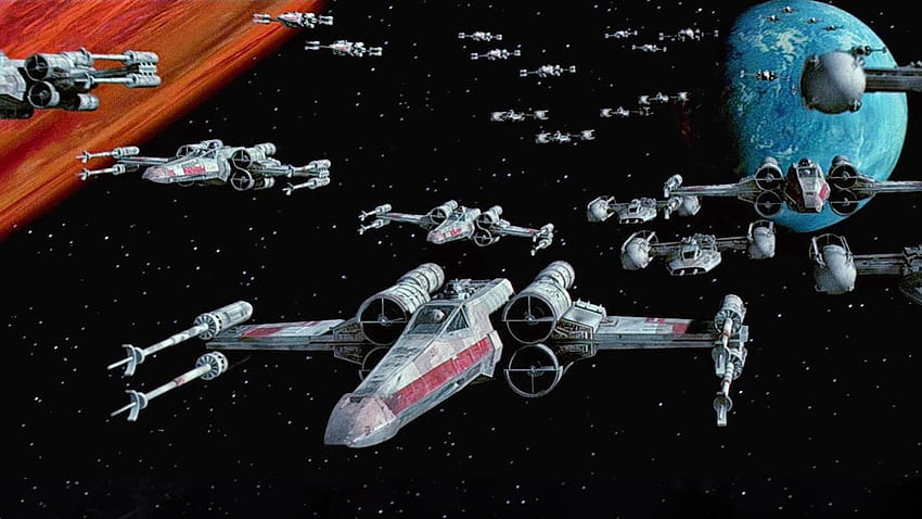 Flotta di aerei da combattimento di Star Wars con X Wings Scenari di video, guerre di squadroni di Star Wars Sfondo HD