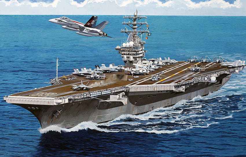 US Navy, US Aircraft Carrier, Uss Nimitz, US Navy portaerei Sfondo HD