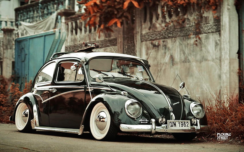 VW Beetle โมบิล vw combi ย้อนยุค วอลล์เปเปอร์ HD