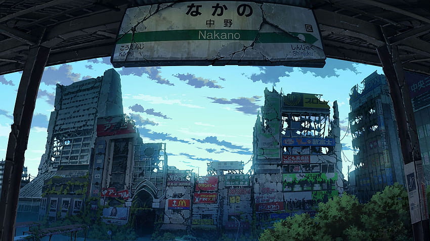 HD wallpaper: anime, ruin, dark, sky, stars, clouds | Wallpaper Flare