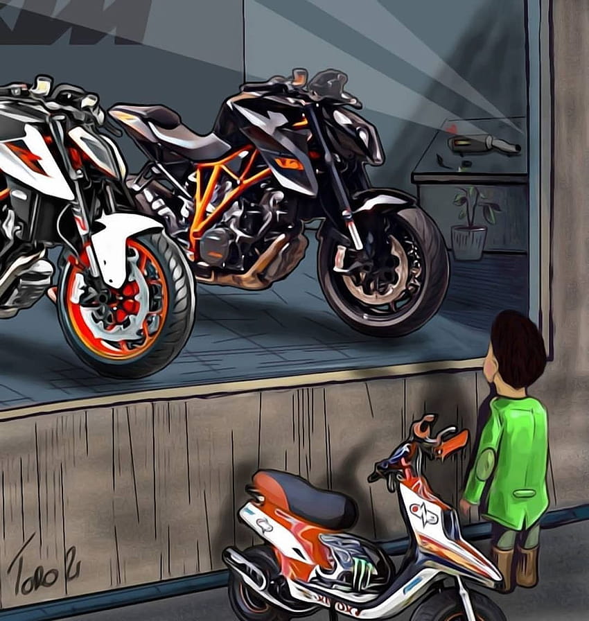 Motorcycle cartoon HD wallpapers | Pxfuel