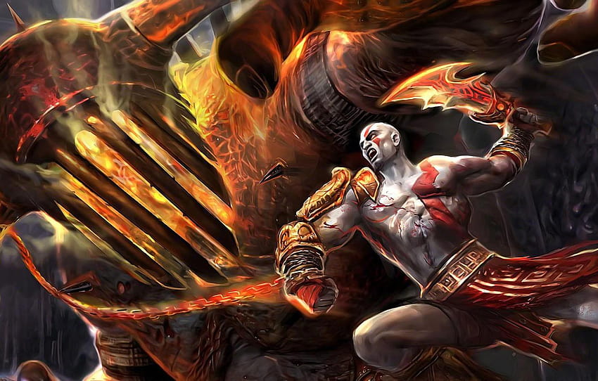 Hell, Kratos, God of War 3, Sword, Hadis, Blade of HD wallpaper