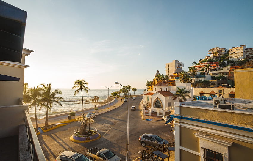 the city, the ocean, Mexico, promenade, Mazatlan, Mazatlan , section город HD wallpaper