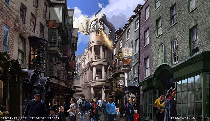 Details of the Wizarding World of Harry Potter's Diagon Alley HD wallpaper