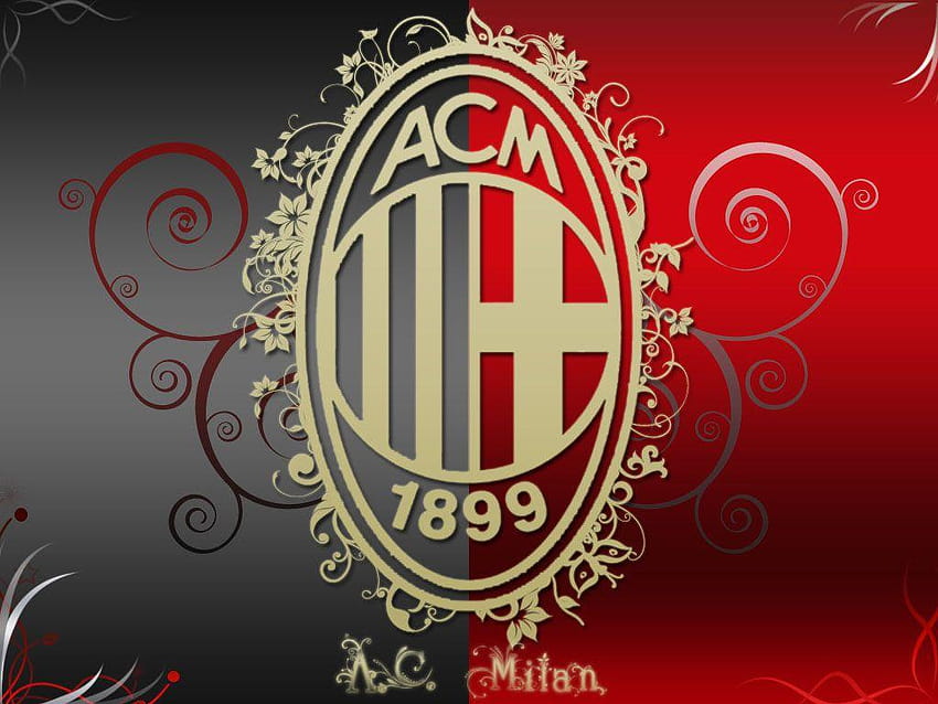 Ac Milan Logo, gambar logo italia papel de parede HD