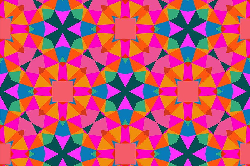 Pola geometris dalam warna cerah ~ Pola Grafis ~ Pasar Kreatif, tumblr latar belakang aztec berwarna-warni Wallpaper HD