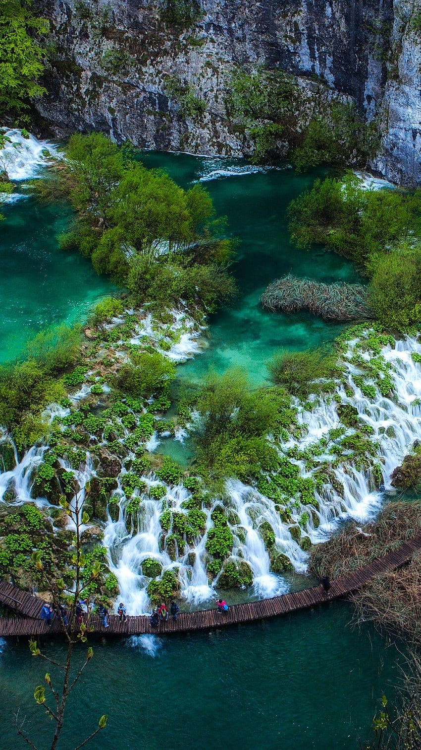 1080x1920 Хърватия, Национален парк Плитвички езера, Водопади HD тапет за телефон