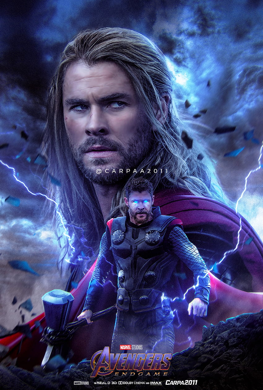 Poster fanart thor in endgame [by Carpaa2011], thor the mighty avenger HD phone wallpaper