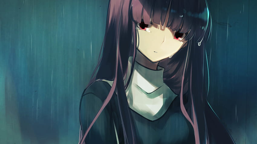3840x2160 Kara No Kyoukai, Anime Girl, Weinen, langes Haar, Anime Cry Smile HD-Hintergrundbild