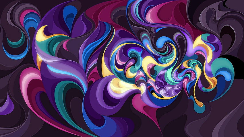 Colorful Abstract Design, colorful abstract graphic design HD wallpaper