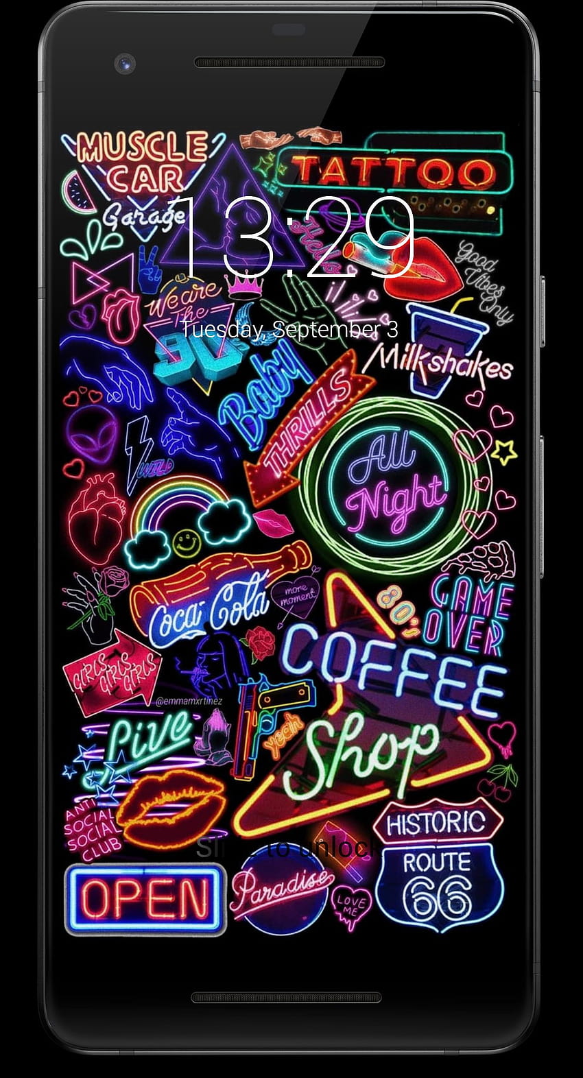 Neon Light Lock Screen for Android, thanksgiving neon HD phone wallpaper