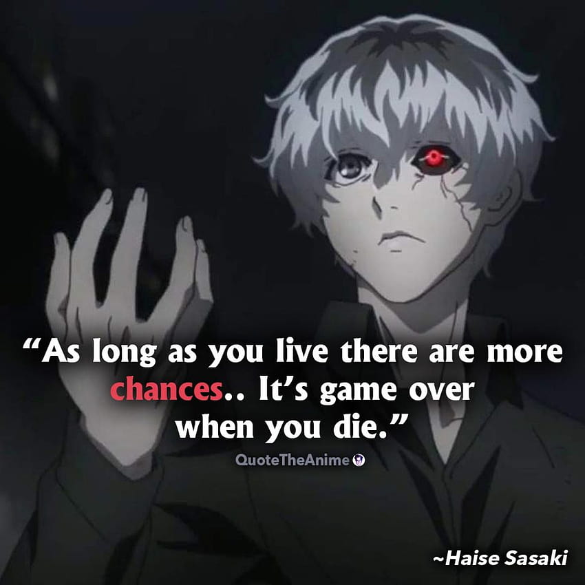 1 Powerful Tokyo Ghoul Quotes, dark anime with quotes HD phone wallpaper