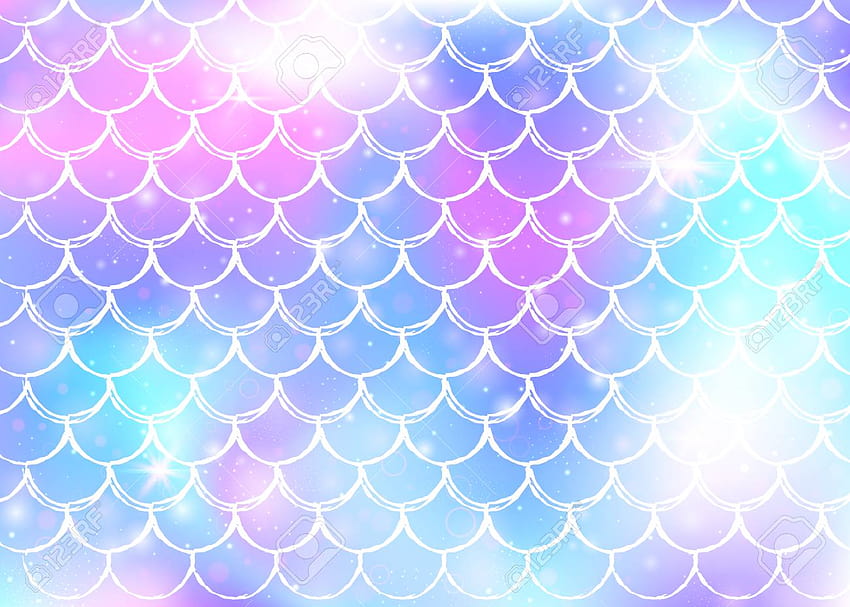 Princess Mermaid Backgrounds With Kawaii Rainbow Scales Pattern [1300x928] for your , Mobile & Tablet HD wallpaper
