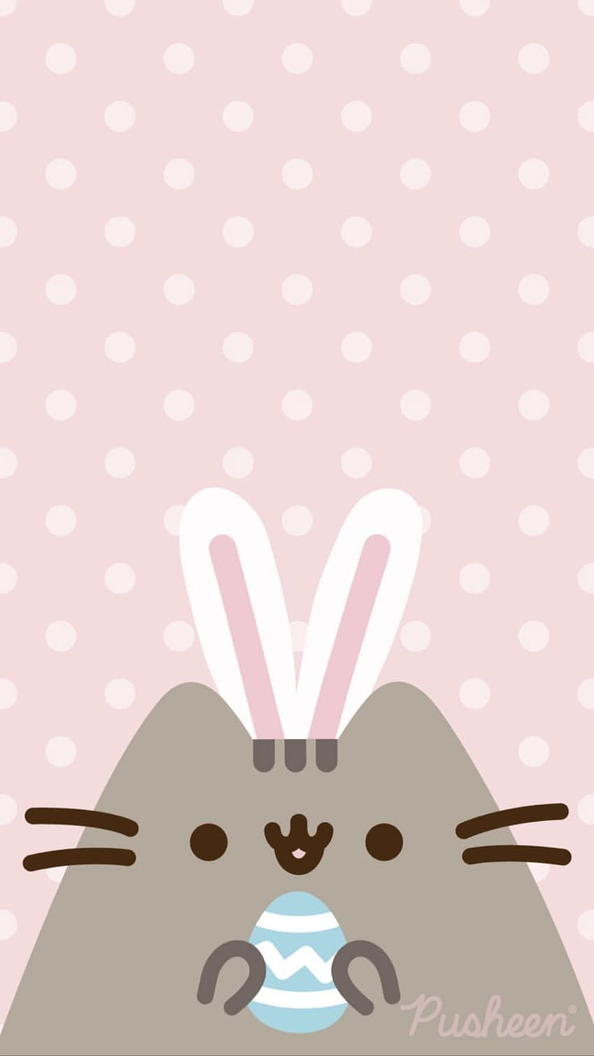 Pusheen the cat floral pastels spring iphone Easter bunny, iphone cat easter HD phone wallpaper