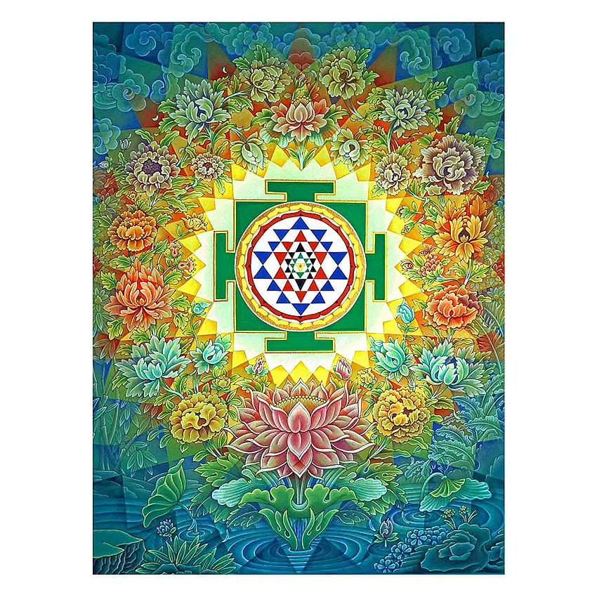 Yantra Mandala Painting – Sri Yantra Painting por Pieter Weltevrede, shri yantra Papel de parede de celular HD