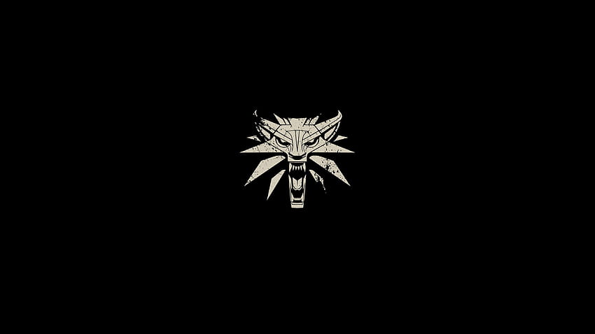 The Witcher 3 Wild Hunt Minimalism Logo, Juegos, logotipo de brujo fondo de pantalla