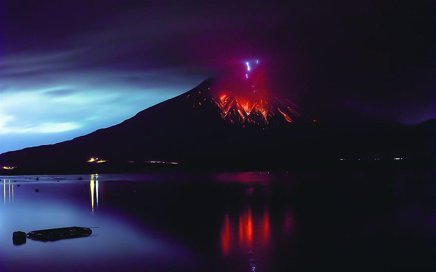 Sakurajima, volcano eruption, lava, natural disaster, Japan, natural disasters HD wallpaper