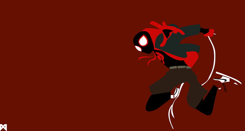 spider-man w minimalistyczny werset pająka Tapeta HD