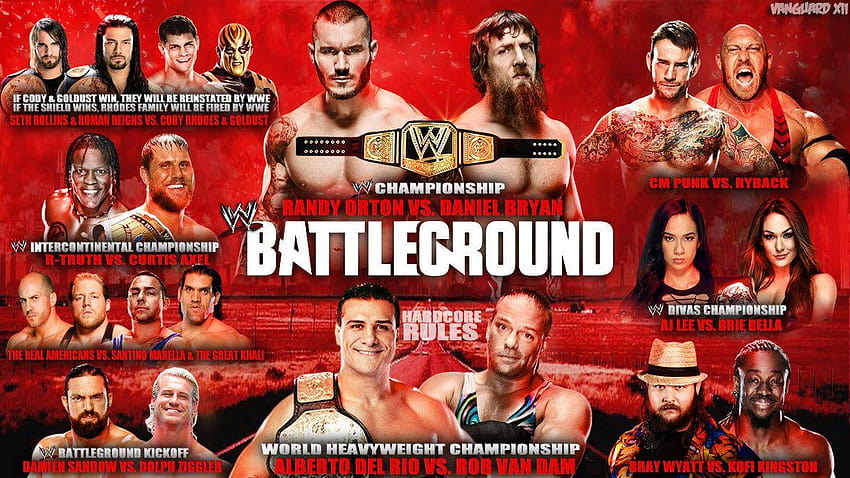 WWE Battleground Match Card by VanguardXII, wwe ppv HD wallpaper
