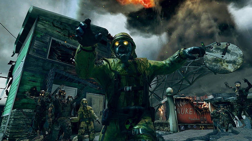 Nice of a zombie hazmat, nuke town zombies call of, exo zombies HD wallpaper