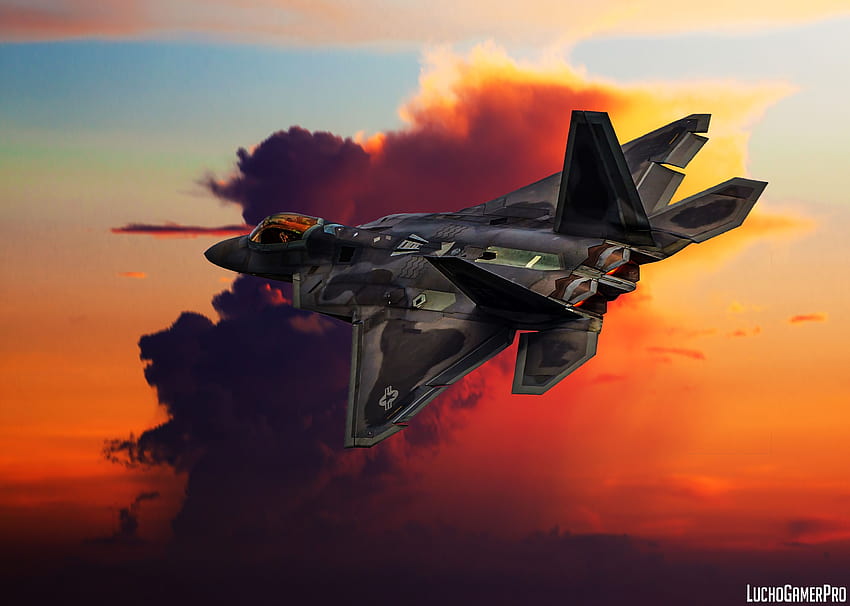 F22 posted by Christopher Walker, plane design HD wallpaper