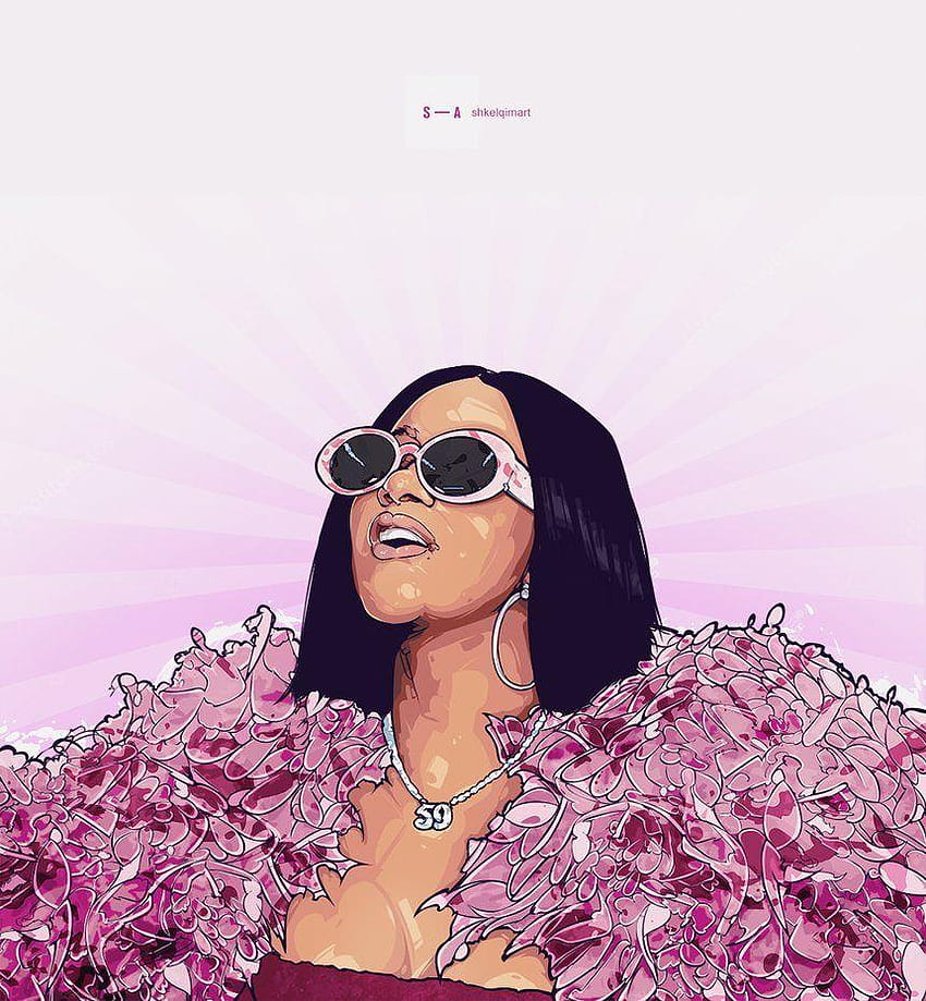 Cardi B artwork by shkelqimart, cardi b iphone HD phone wallpaper | Pxfuel